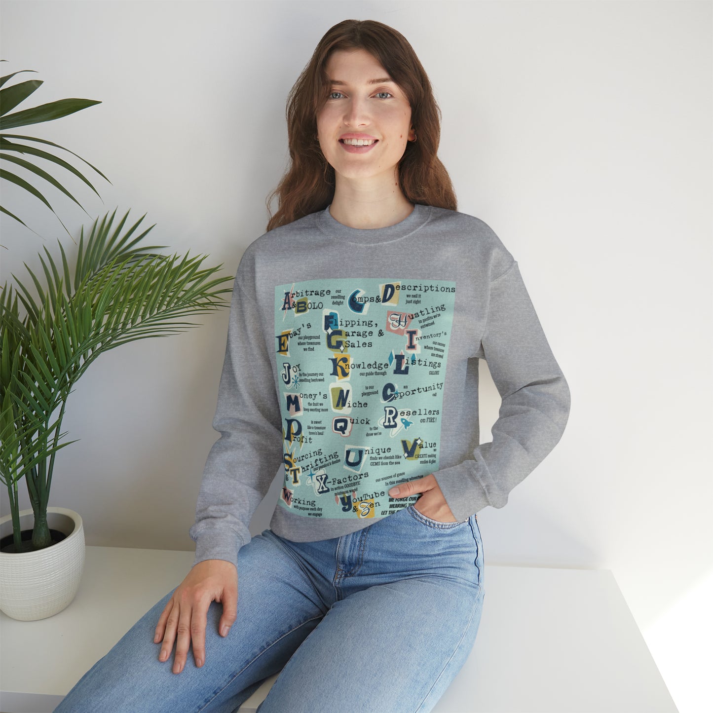Reseller's Print Unisex Premium Crewneck Sweatshirt
