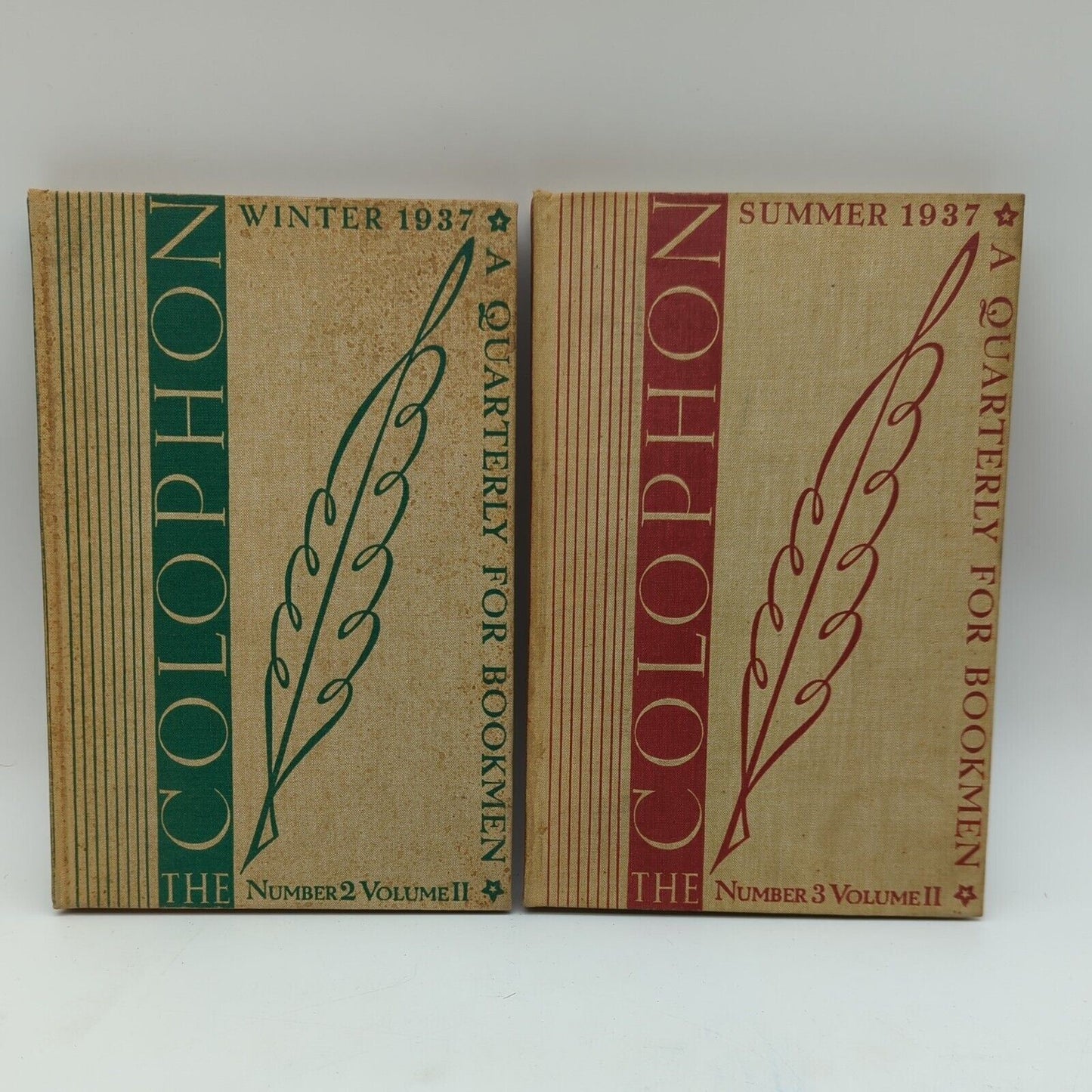 5x The Colophon New Series: A Book Collector's Quarterly Summer 1935 1936 1937..