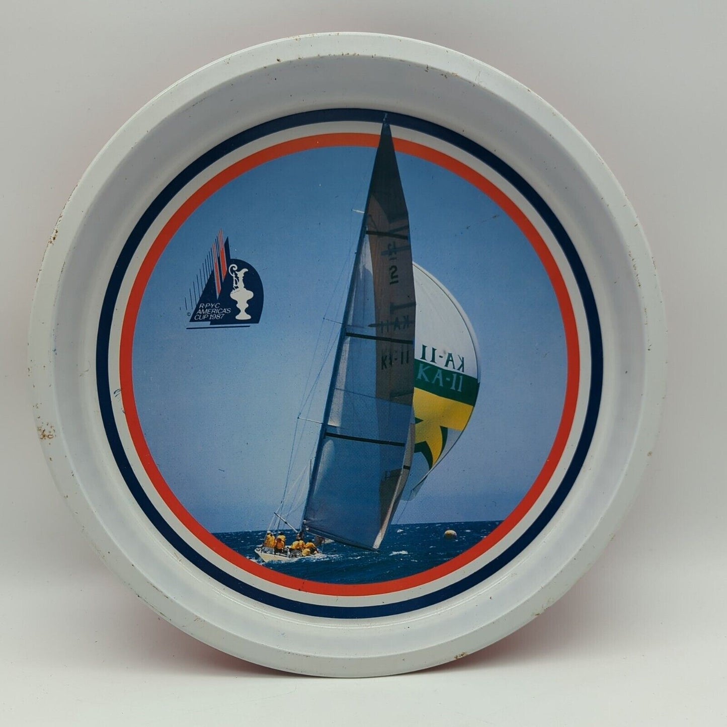 America's Cup Challenge RPYC 1987 Metal Tin Tray Royal Perth Yacht Club