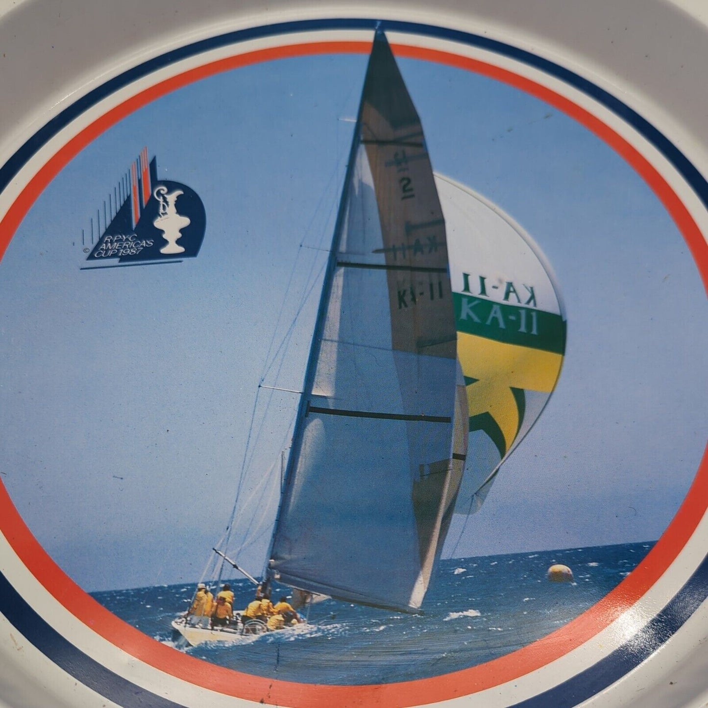 America's Cup Challenge RPYC 1987 Metal Tin Tray Royal Perth Yacht Club