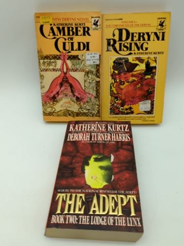 3x Katherine Kurtz Paperback Bundle: Camber of Culdi, Deryni Rising & The Adept