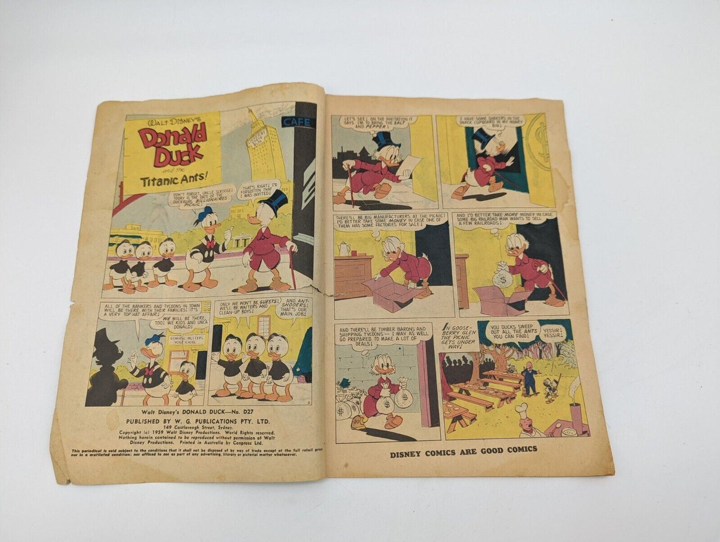 Walt Disney's Donald Duck D Series #D.27 Comic 1959 W G Publications Pty Ltd