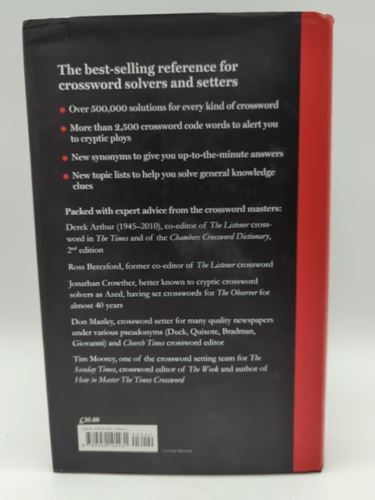 Chambers Crossword Dictionary: New Edition (Hardcover, 2011 3rd Edition)