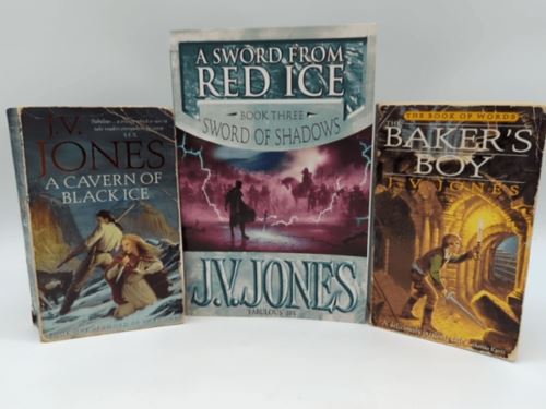 3x Paperback J.V. Jones Baker's Boy, A Sword From Red Ice & Cavern of Black Ice
