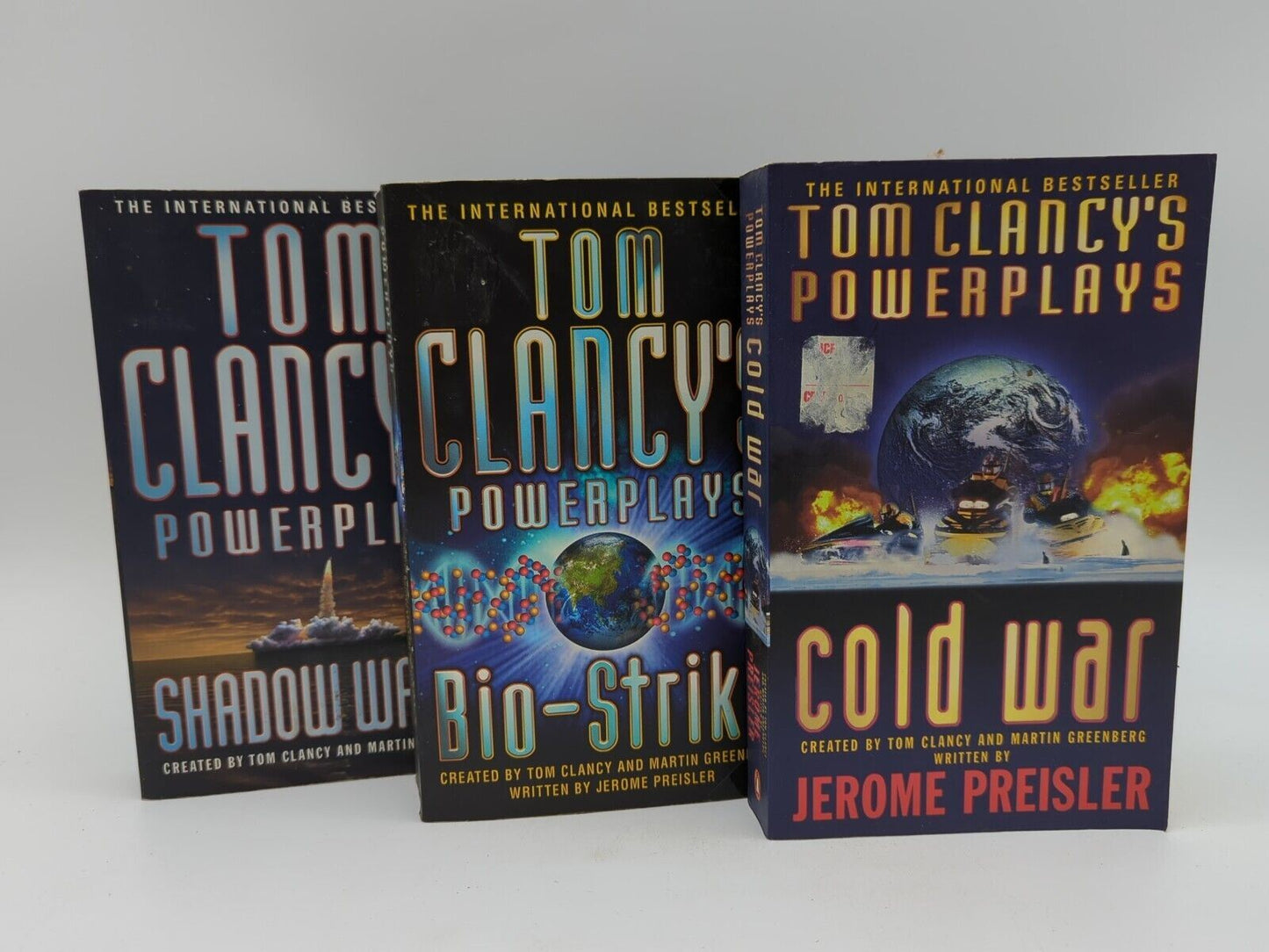 3 x Tom Clancy Thriller Paperback Bundle Powerplays Shadow Watch, Bio-Strike...