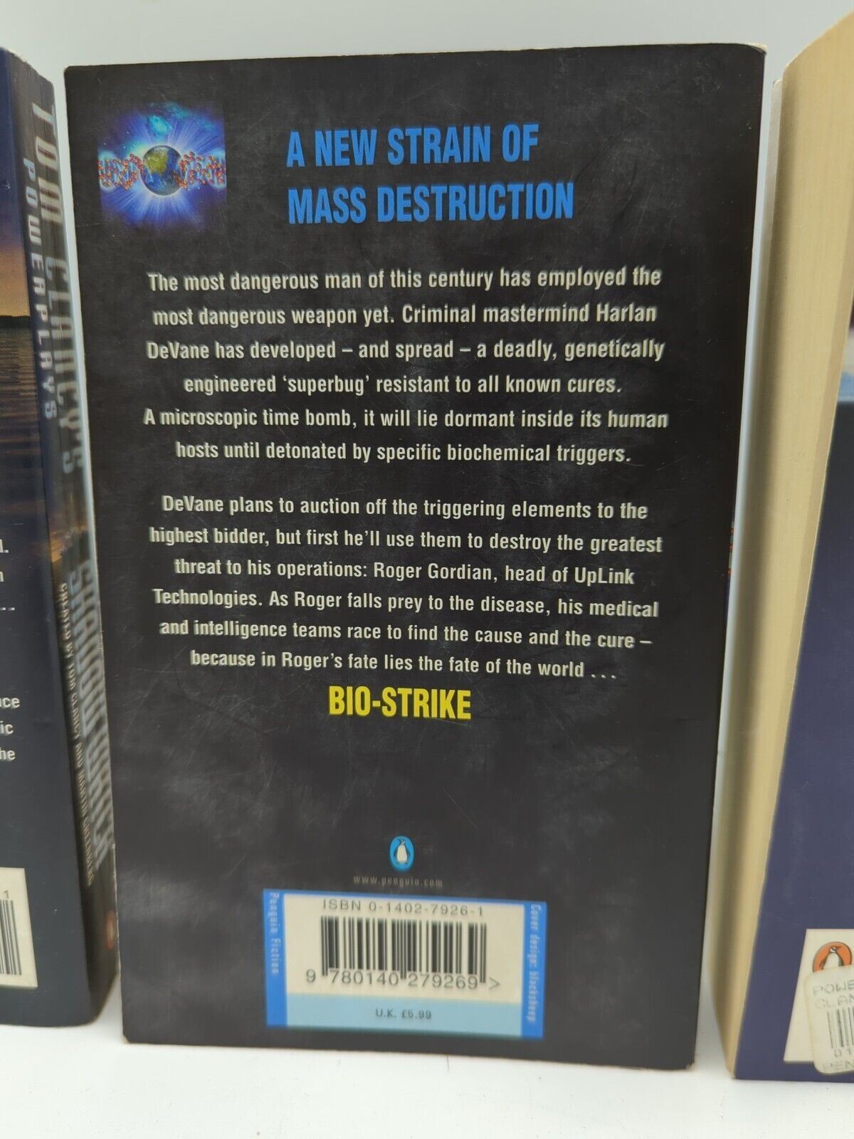 3 x Tom Clancy Thriller Paperback Bundle Powerplays Shadow Watch, Bio-Strike...