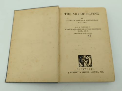 The Art of Flying by Captain Norman Macmilla (Hardcover, 1929) Book Nook