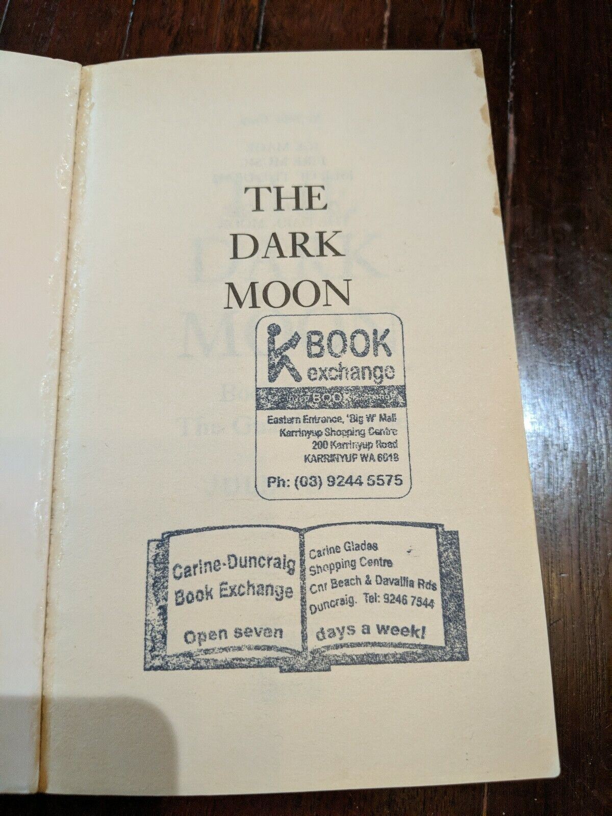 The Dark Moon by Julia Gray (2000, Paperback) Book 1 of The Guardian Circle