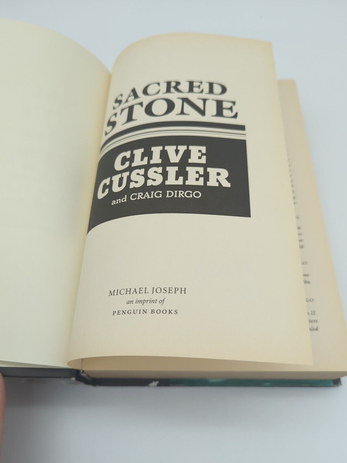 3x Clive Cussler book bundle Sacred Stone (Hardcover), Lost City, Atlantis Found
