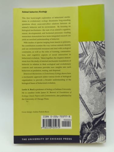 Behavioral Mechanisms in Evolutionary Ecology by Leslie A. Real 0226705978