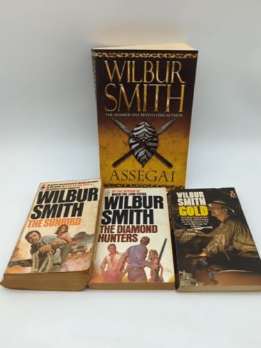 Wilbur Smith x4 book bundle | Assegai, The Sunbird, The Diamond Hunters, Gold