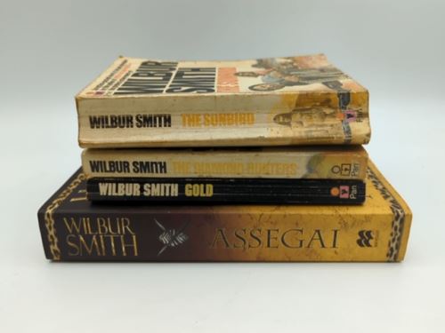 Wilbur Smith x4 book bundle | Assegai, The Sunbird, The Diamond Hunters, Gold