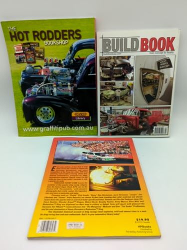 3x Hot Rod, Funny Card & Car Build Book lot: 1957 Chevy, Team Killeen