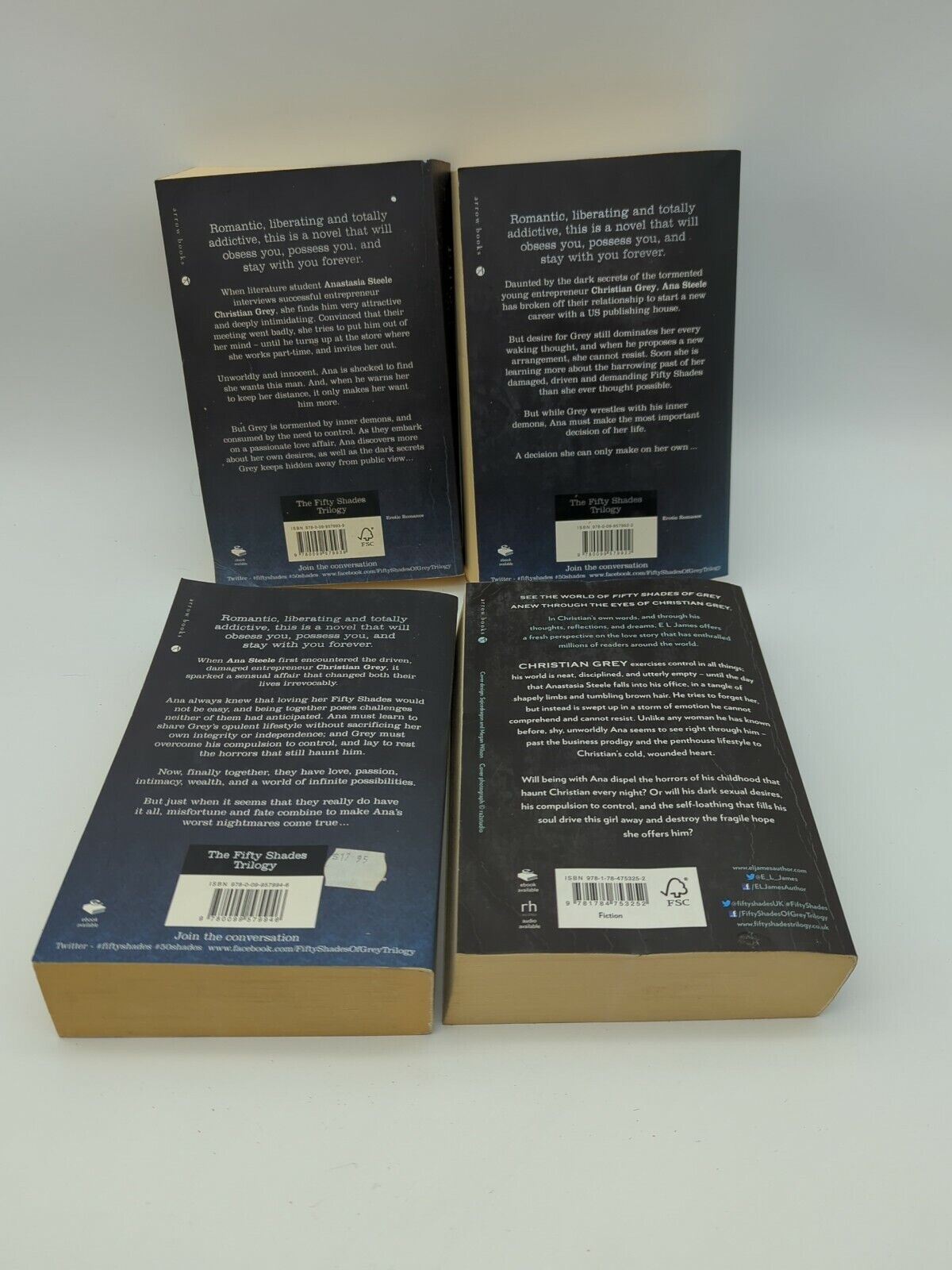 Fifty Shades Of Grey Series by E L James (Grey Freed Darker) | 4 Books