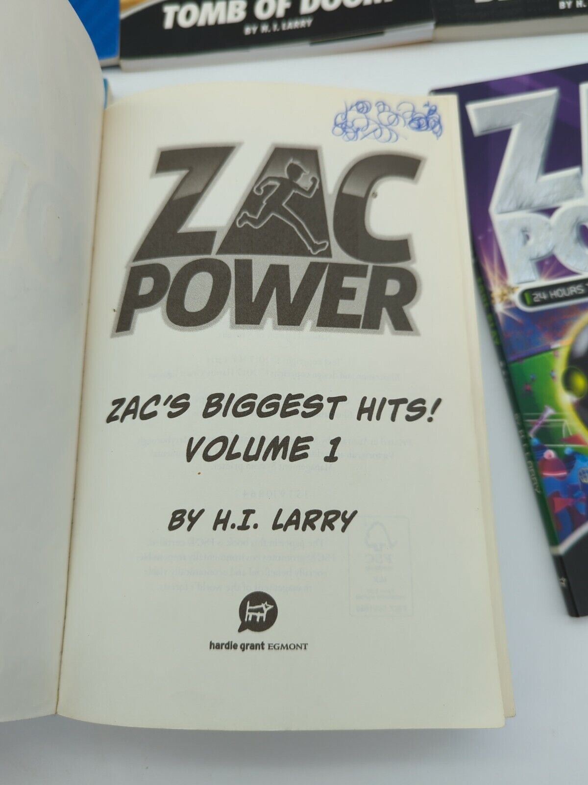 Zac Power book bundle by H.I. Larry x 12 Stories in 9 books, Mega Mission 1 & 2