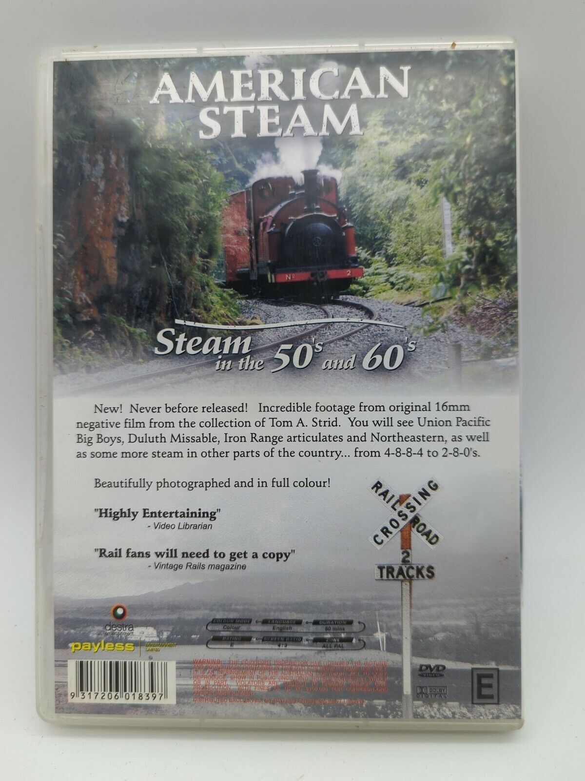 AMERICAN STEAM DVD - Steam in the 50's and 60's (PAL) FREE POST