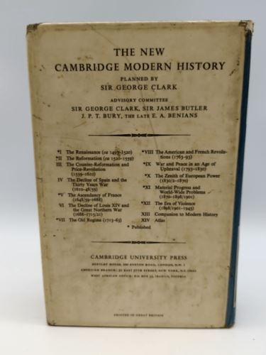 The New Cambridge Modern History VII the Old Regime 1713-63 by J.O. Lindsay