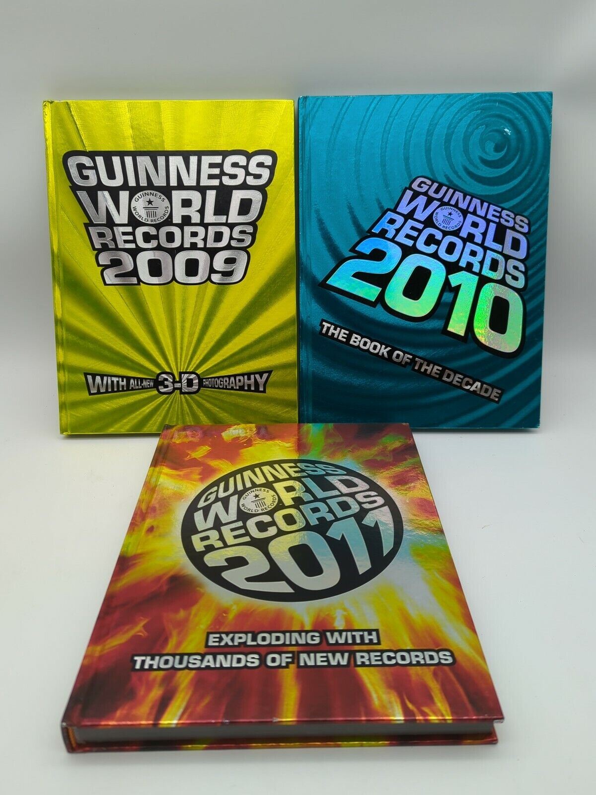 Guinness Book Of World Records 2009, 2010 & 2011 | Official Books | VG Condition