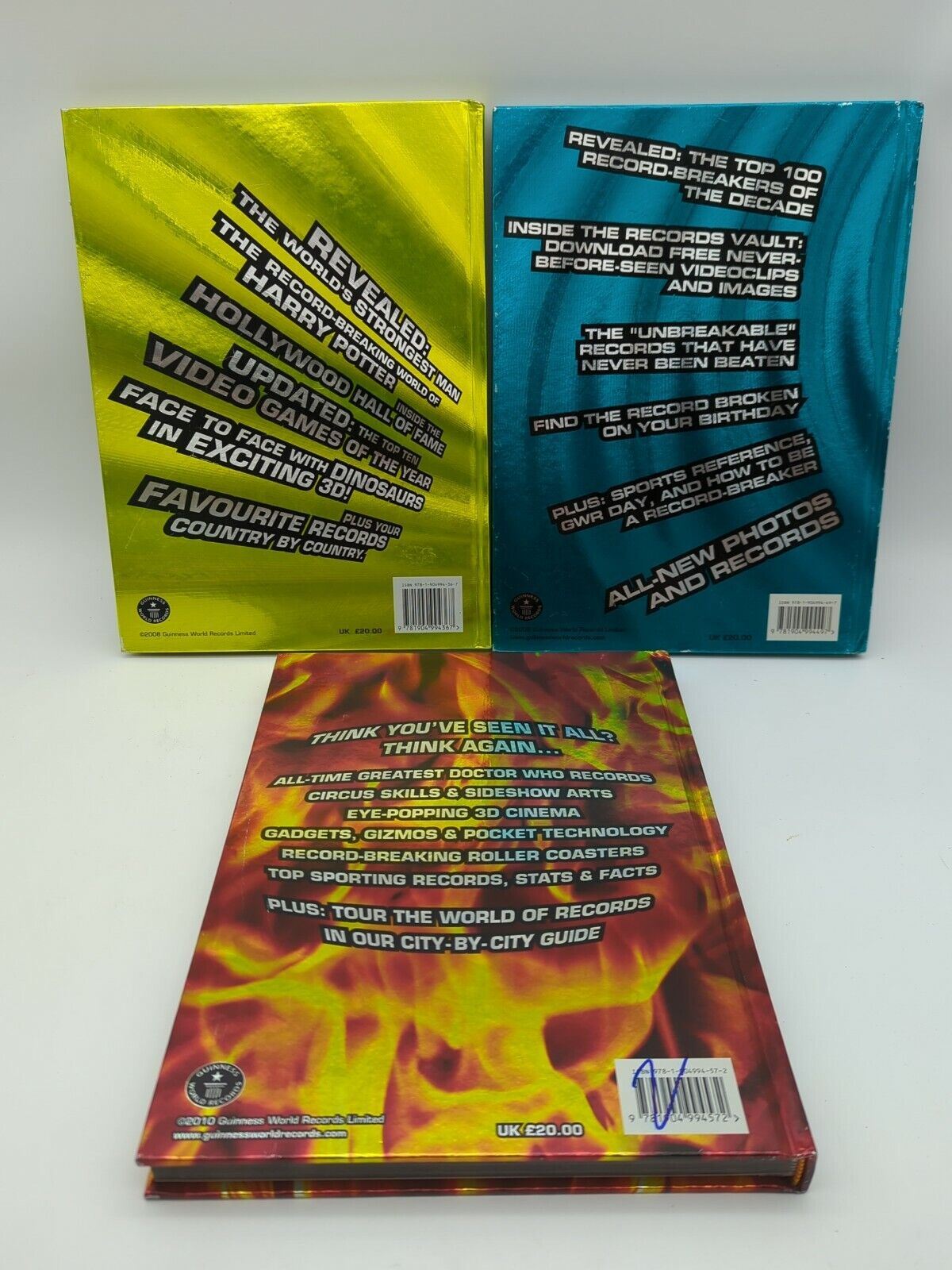 Guinness Book Of World Records 2009, 2010 & 2011 | Official Books | VG Condition