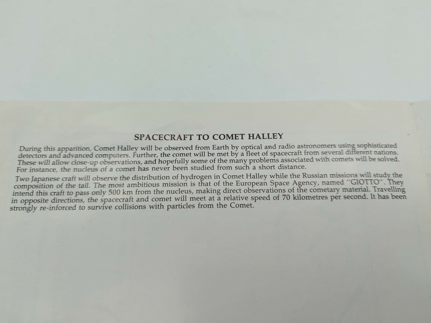 Comet Halley | Perth Observatory Information Pamphlet 1986, Vintage Astronomy