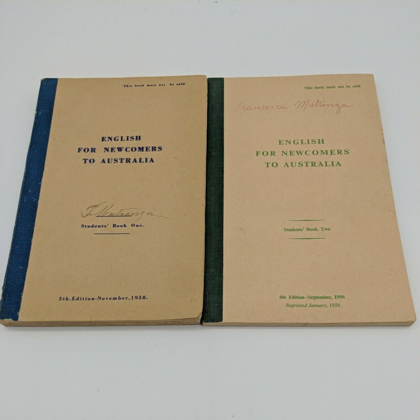 English for Newcomers to Australia, Students Book 1 & 2, 1958 Immigrant History