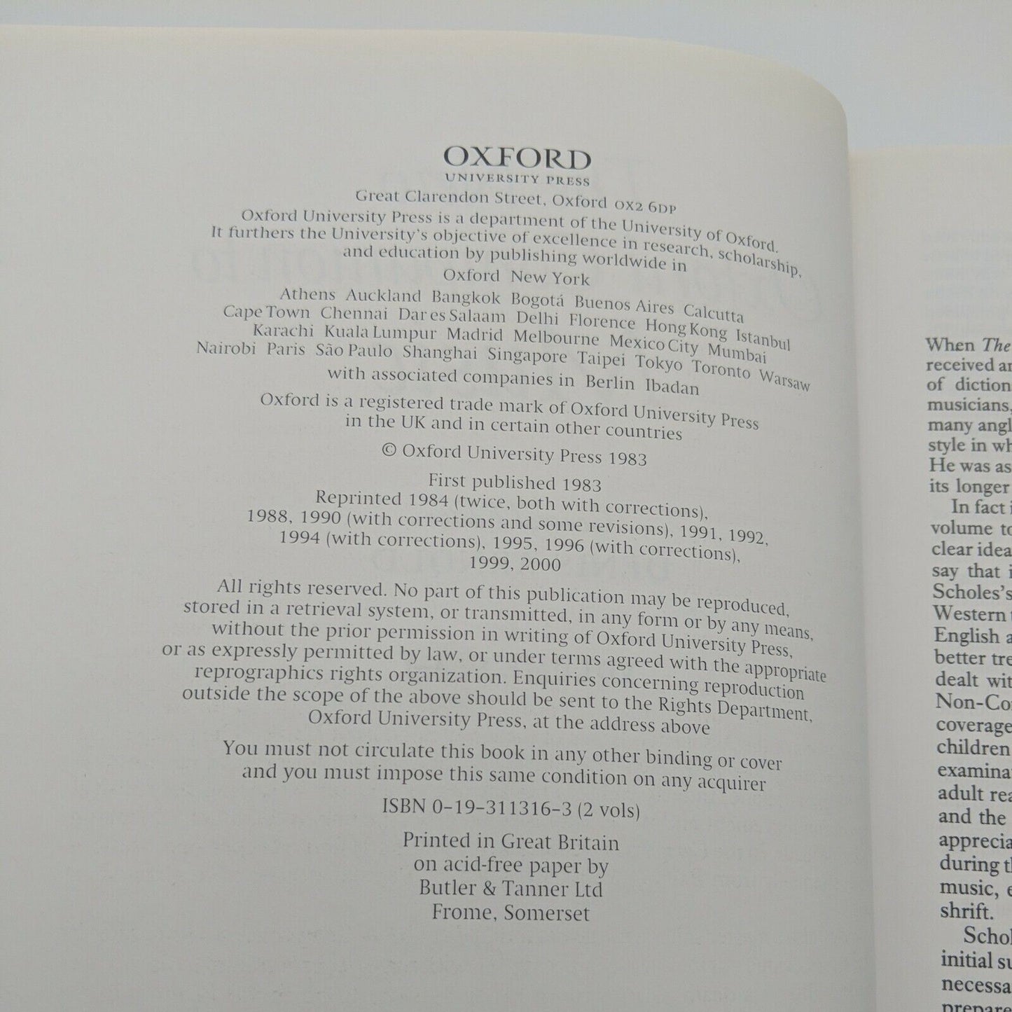 The New Oxford Companion to Music by Denis Arnold Volumes 1 & 2 | Comprehensive