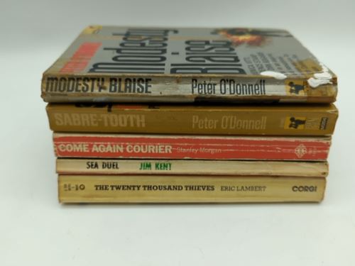 5x Vintage Paperbacks: Peter O'Donnell Stanley Morgan Jim Kent Eric Lambert