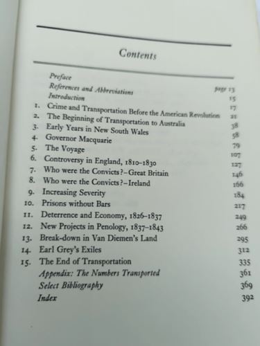 Convicts and the Colonies, A.G.L. Shaw, British Australian Penal Transportation