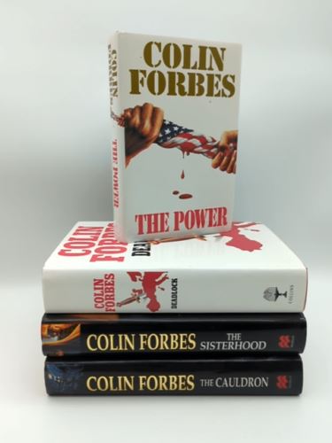 Colin Forbes Hardcover Book Bundle: Deadlock, The Power, Cauldron, Sisterhood