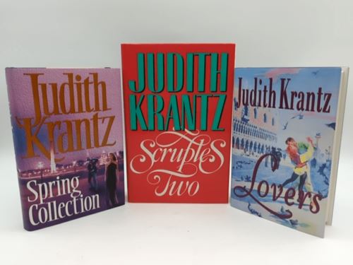 3x Judith Krantz Hardcover Book Bundle: Spring Collection; Lovers; Scruple Two