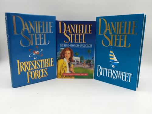 3x Danielle Steel Hardcover Book Bundle: Bittersweet; Irresistible Forces...