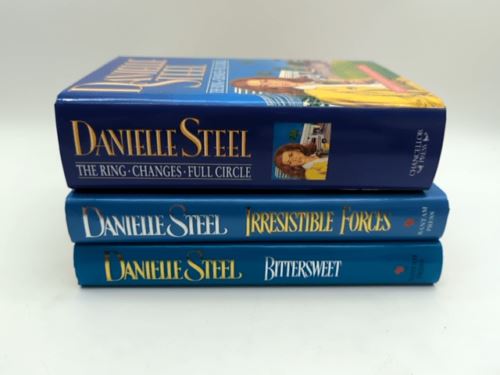 3x Danielle Steel Hardcover Book Bundle: Bittersweet; Irresistible Forces...