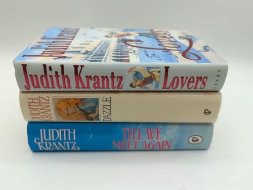 3x Judith Krantz Hardcover Book Bundle: Lovers; Dazzle; Till We Meet Again