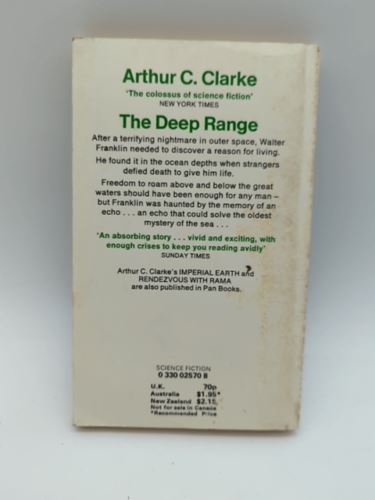 Deep Range (Pan science fiction) by Arthur C. Clarke (Paperback, 1970)