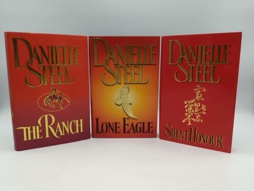 3x Danielle Steel Hardcover Book Bundle: Silent Honour; The Ranch; Lone Eagle