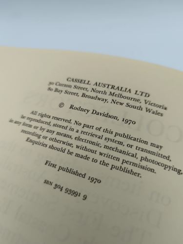 A Book Collector's Notes by Rodney Davidson (Hardcover, 1970) 1st Edition