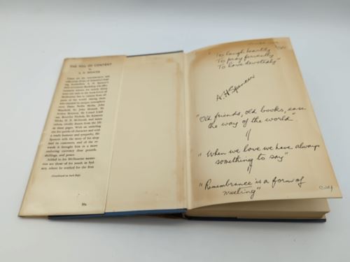 The Hill Of Content by A H Spencer (Hardcover, 1959) Signed, Books on Books