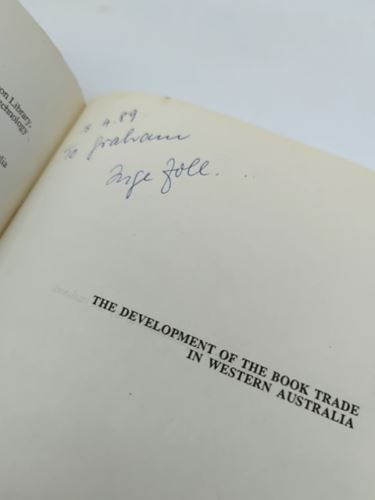 The Development Of The Book Trade In Western Australia: A Study Of Reading Habit