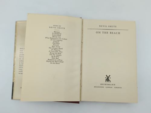 On the Beach by Neville Shute (Hardcover, 1957) 1st Edition Rare Aust Literature