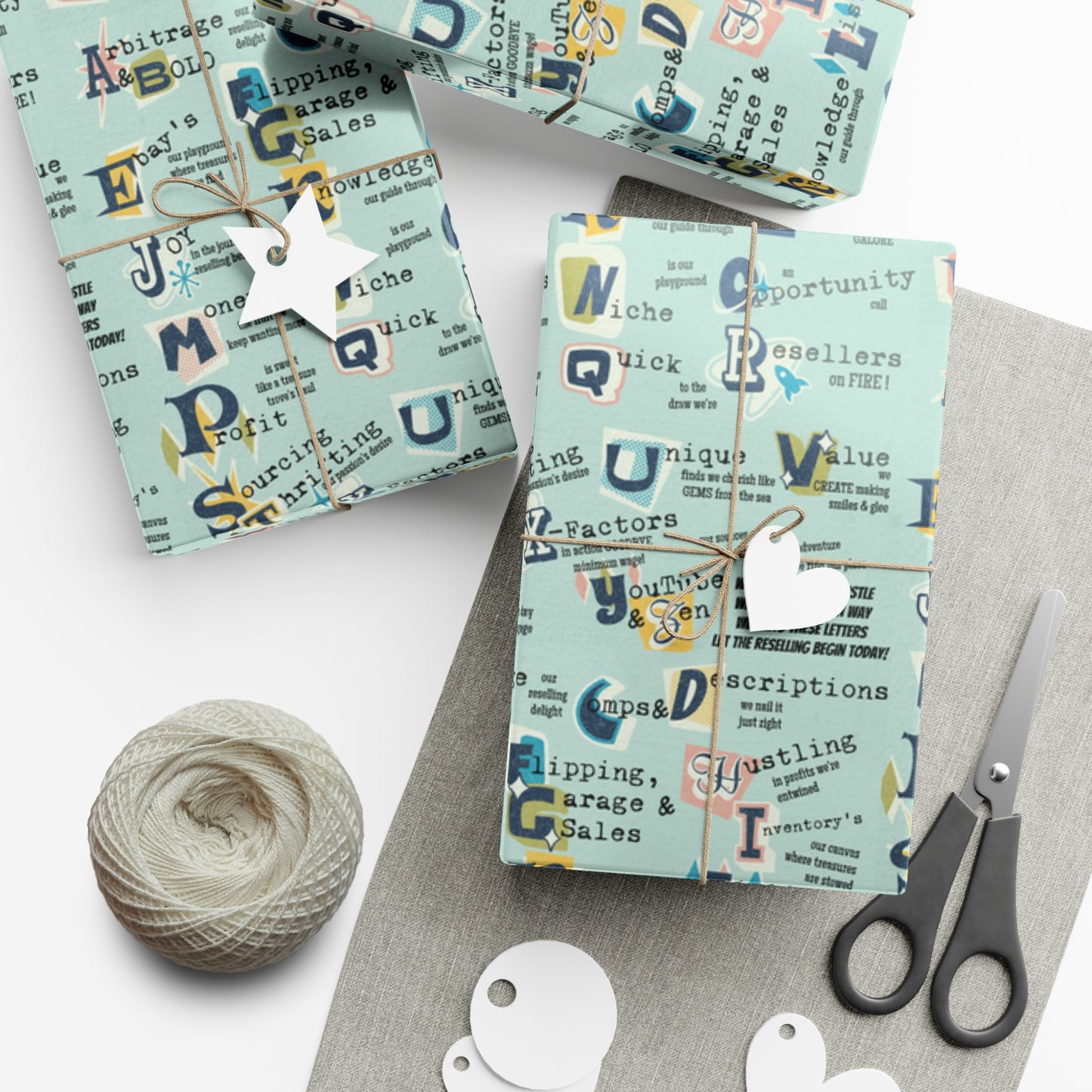 Reseller Thrift Shop Gift Wrap Papers