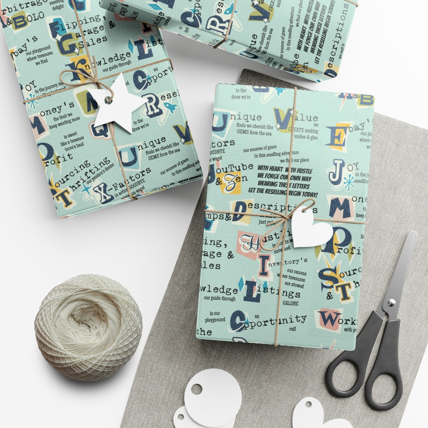Reseller Thrift Shop Gift Wrap Papers