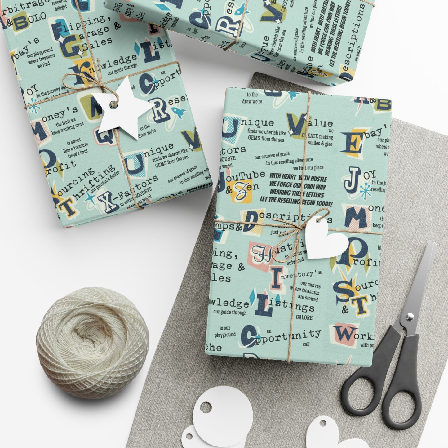Reseller Thrift Shop Gift Wrap Papers
