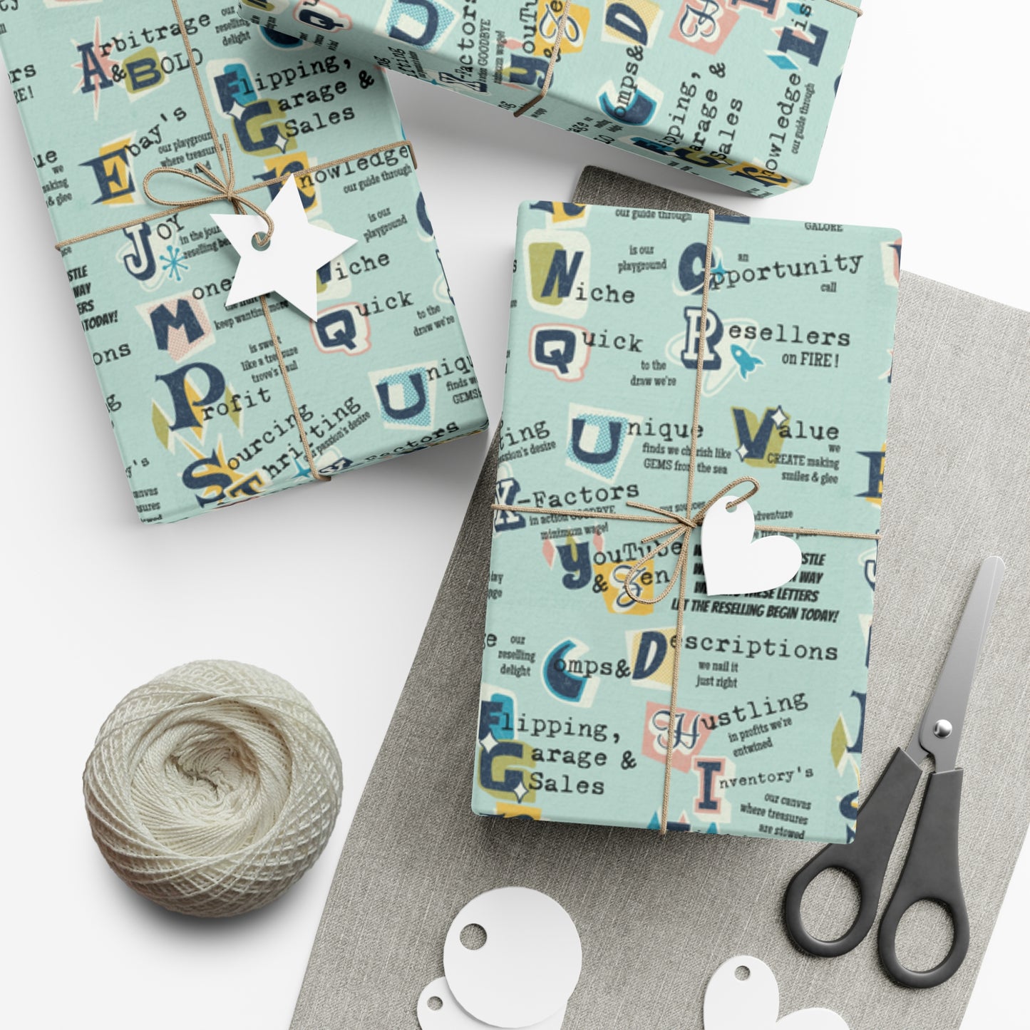 Reseller Thrift Shop Gift Wrap Papers