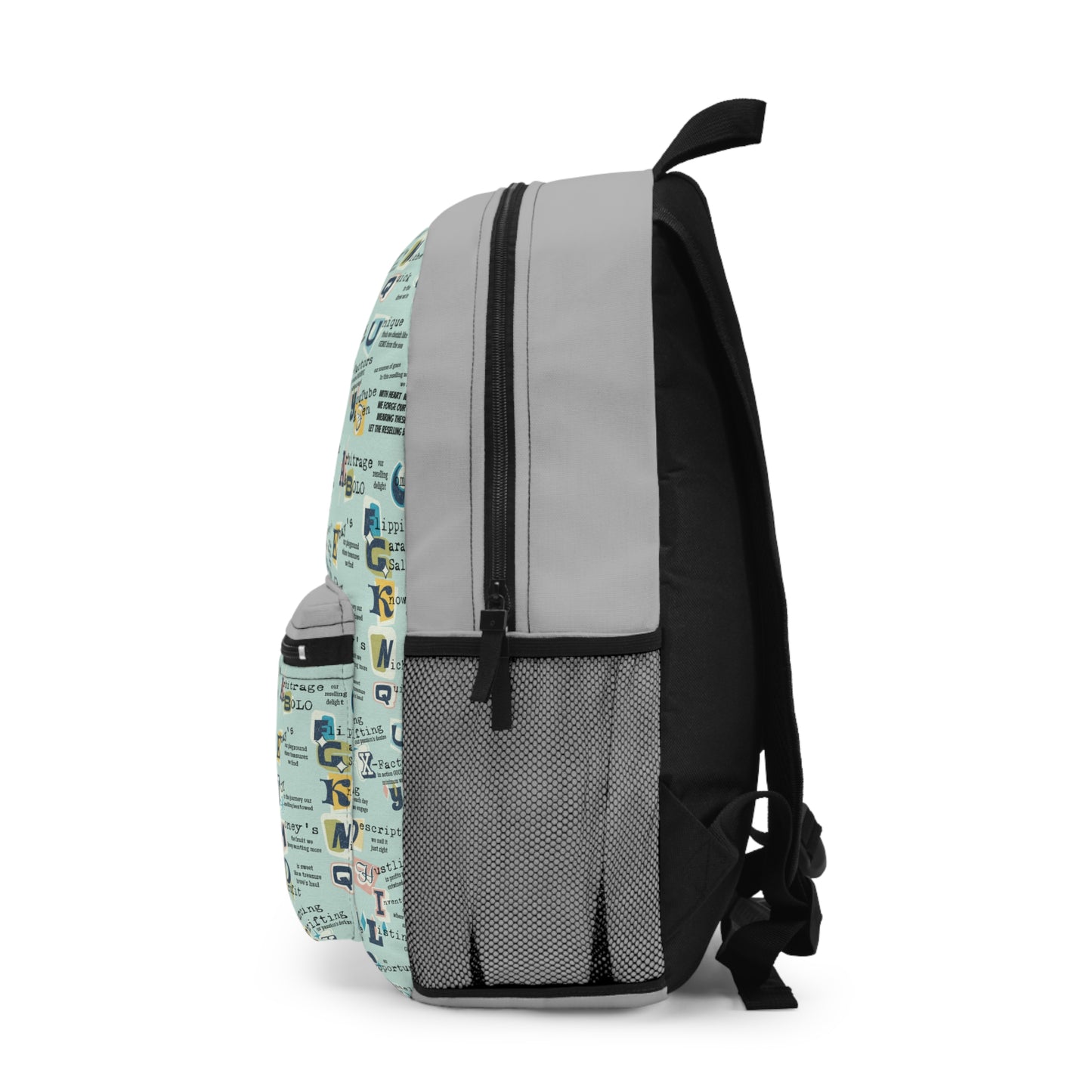 Backpack with Thrift Shop/Reseller's Print