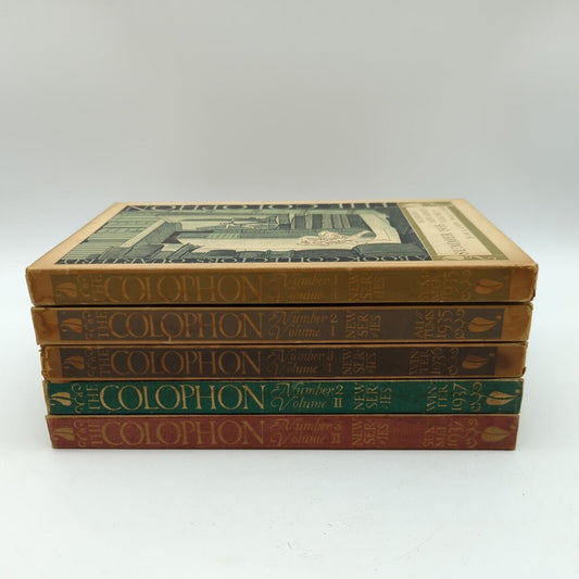 5x The Colophon New Series: A Book Collector's Quarterly Summer 1935 1936 1937..