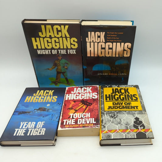 5x Jack Higgins book bundle Touch the Devil, Day of Judgement Inside Enemy Li...