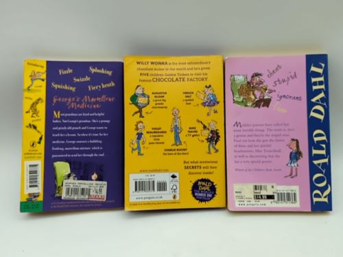 3x Roald Dahl Paperback Matilda, Charlie and the Chocolate Factory, Geor…