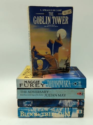 5x Vintage Fantasy Paperback bundle Julian May, Maggie Fury, L. Sprague De Camp…
