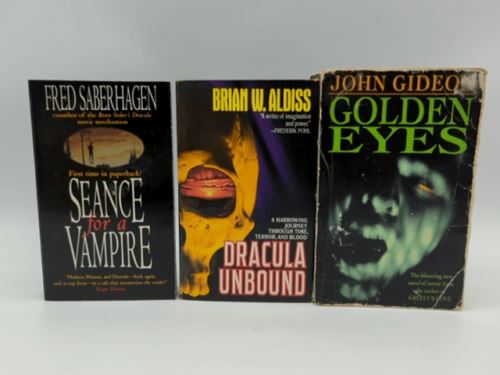 3x Paperback Horror Book Bundle - Golden Eyes, Dracula Unbound, Vampire…