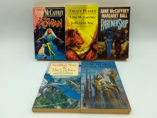 5x Vintage Dragonriders of Pern Paperback bundle by Anne McCaffrey The Rowan